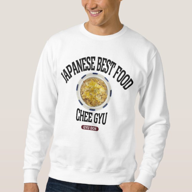 チーズ牛丼（ビンテージ風） LÅNG ÄRMAD TRÖJA (Framsida)