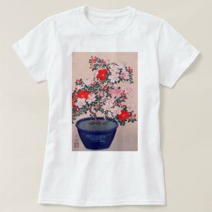 ツツジの盆栽 小原古邨BonsaiAzalea, Ohara Koson, Ukiyo-e Tee