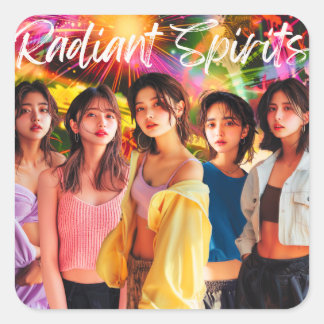 デジタルヒューマンアイドル「Radiant Dreams」　配信記念シール スクエアシール Fyrkantigt Klistermärke