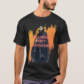 ドラキュラ伯爵のハロウィンパーティー招待 T SHIRT