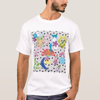 ネコと花 T SHIRT