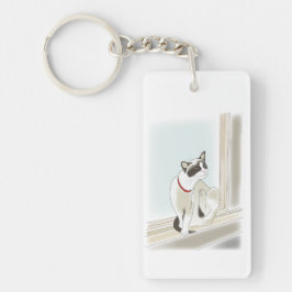 ネコのイラストキーホルダー NYCKELRING