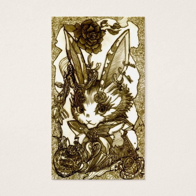 ピアスウサギ VISITKORT (Framsidan)