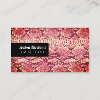 ピンクのパイソン柄デザイン VISITKORT