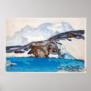 ブ ラ イ ト ホ, ン, Breithorn, Hiroshi Yoshida, Woodcut Poster