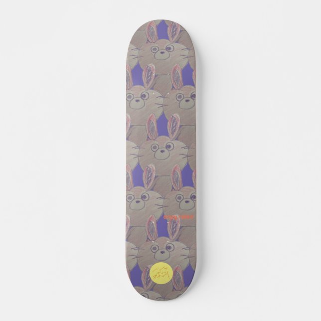 ベイブオンスケイト-pastel-シリーズ　Crazy rabbit Mini Skateboard Bräda 18,5 Cm (Framsida)