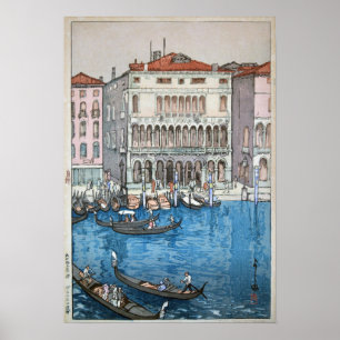 ベ, ス, Venedig, Hiroshi Yoshida, Woodcut Poster