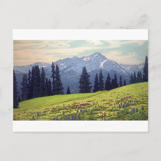 ホ リ ー ・ ロ ス, Mt. Heliga Kor, Hiroshi Yoshida, Wood Vykort (Framsida)