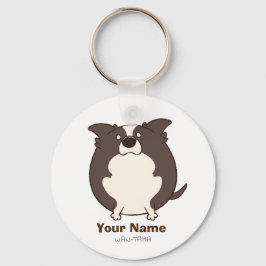 ボーダーコリー"ボダたま (ブラック)" <名前・電話番号> NYCKELRING