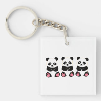 ポップ・シンプルなデザイン☆ぱんだのキーホルダー