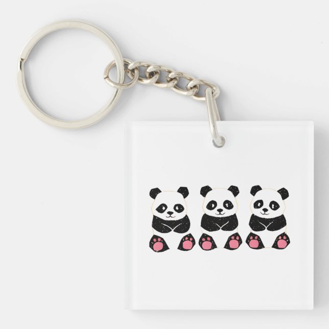 ポップ・シンプルなデザイン☆ぱんだのキーホルダー (Framsidan)