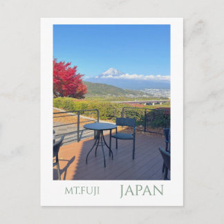 ポラロイド風 富士山と秋の紅葉 観光ポストカード | Modern Vintage Mt Fuji Vykort