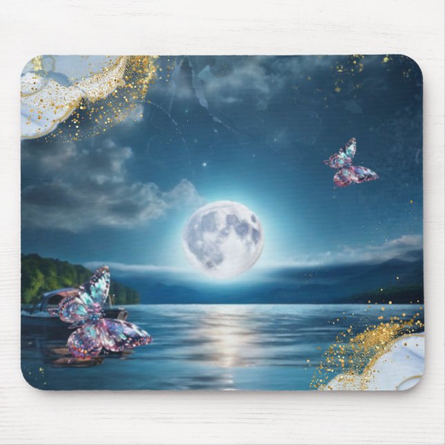 マウスパッド（月夜の湖マウスパッド） MUSMATTA (Framsidan)