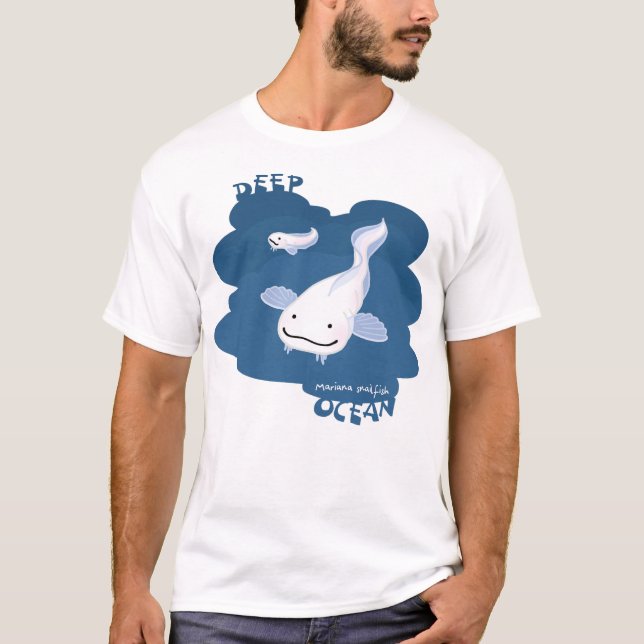 【マリアナスネイルフィッシュ】Mariana snailfish T Shirt (Framsida)