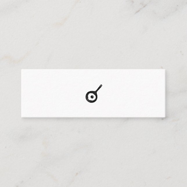 ミニマムでシンプルな名刺　ビジネスカード　目玉焼き MINI VISITKORT (Framsida)