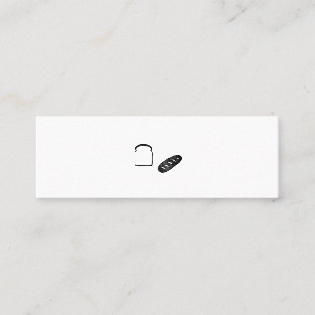 ミニマムでシンプルな名刺　ビジネスカード　食パン・フランスパン MINI VISITKORT (Framsida)