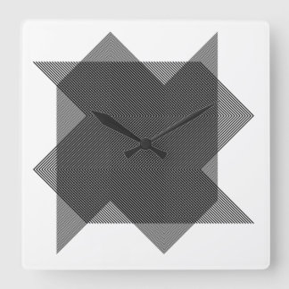 モアレ現象でアート作品 030 FYRKANTIG KLOCKA