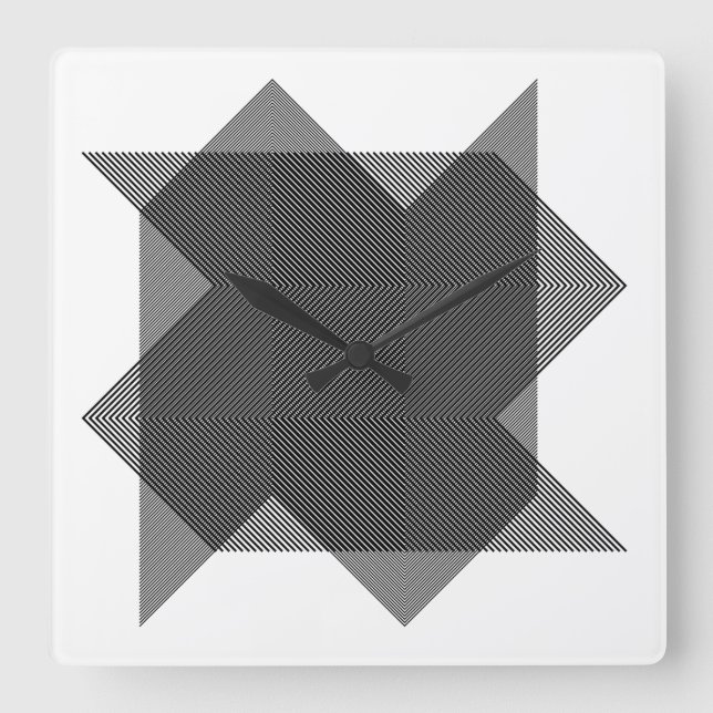 モアレ現象でアート作品　030 FYRKANTIG KLOCKA (Framsida)