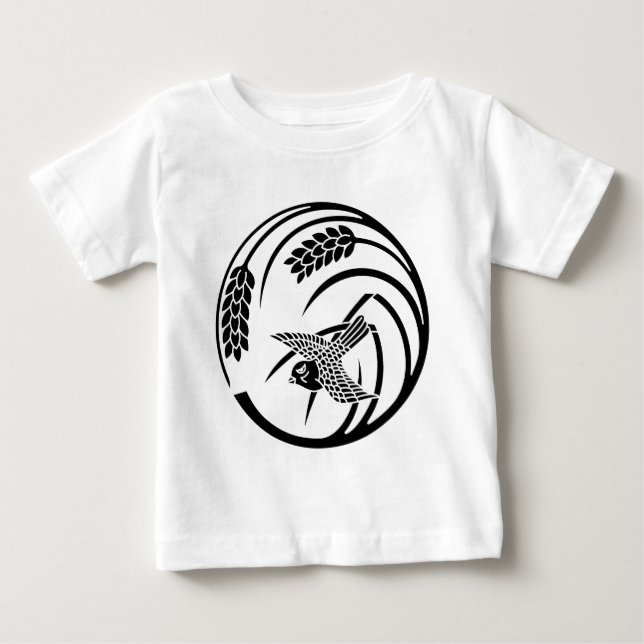 一 本 稲 の 丸 に 雀 TEE (Framsida)