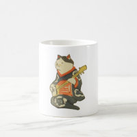 三味線を弾く猫 国芳katt som leker gitarren, Kuniyoshi,