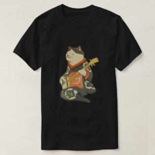 三味線を弾く猫 国芳katt som leker gitarren, Kuniyoshi, Tee