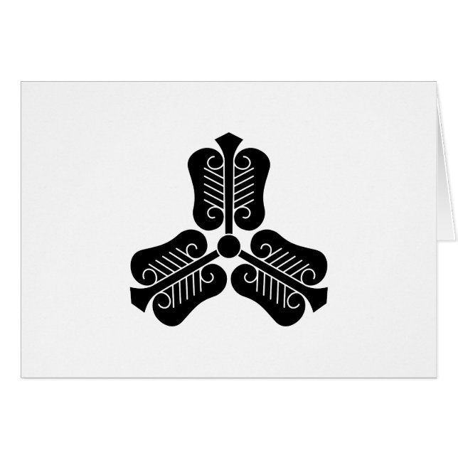 三 つ 唐 団 扇 HÄLSNINGSKORT (Framsidan Horizontal)