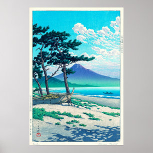 三 保 の 原, Gräs Beach at Miho, Hasui Kawase Poster
