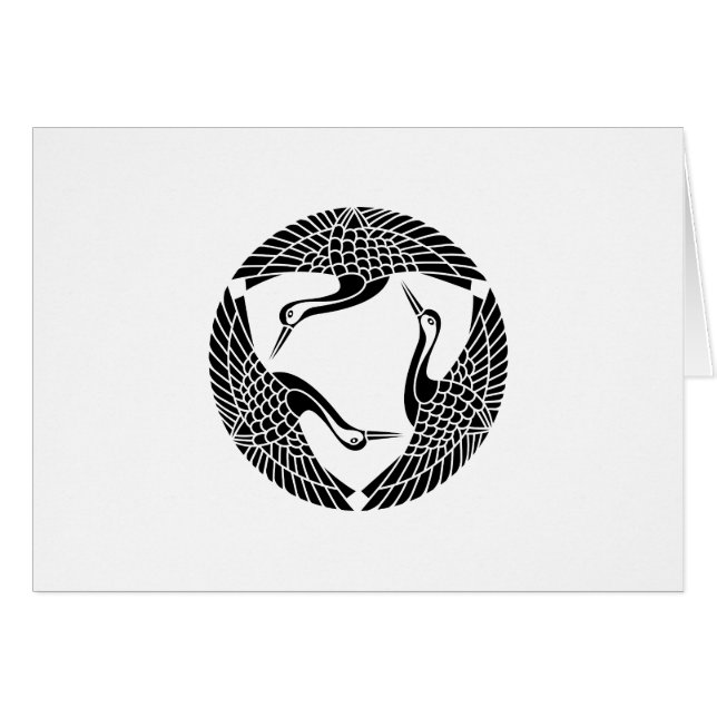 三 羽 鶴 HÄLSNINGSKORT (Framsidan Horizontal)