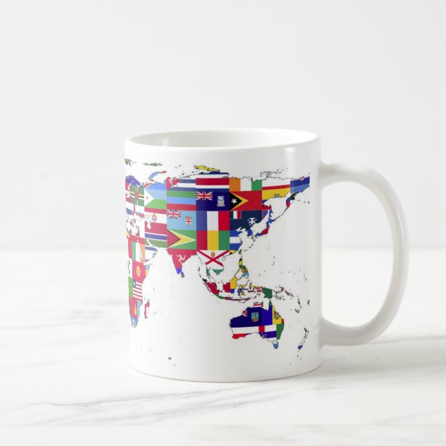 世界の国旗の世界地図 KAFFEMUGG (Höger)