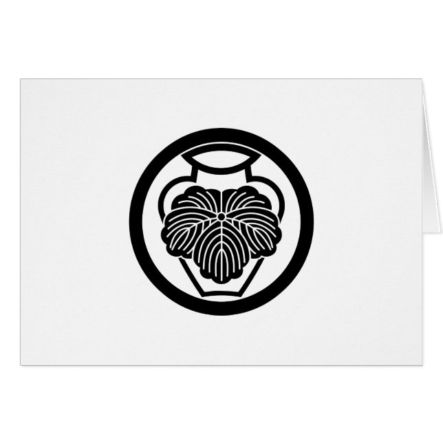 中 輪 に 壺 に 蔦 HÄLSNINGSKORT (Framsidan Horizontal)