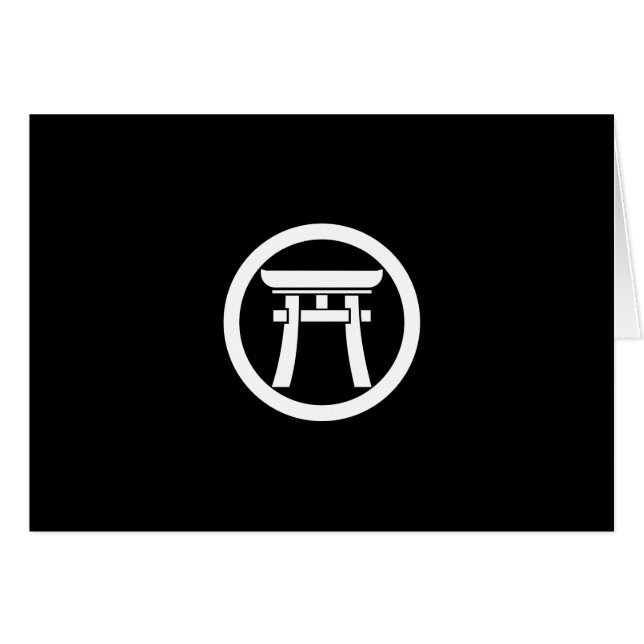 中 輪 に 鳥 居 HÄLSNINGSKORT (Framsidan Horizontal)