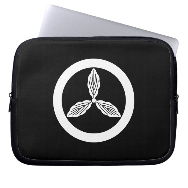 丸に土佐柏  Bärbar datorkåpa Laptop Fodral (Framsidan)