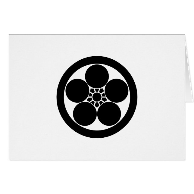 丸に梅鉢 HÄLSNINGSKORT (Framsidan Horizontal)