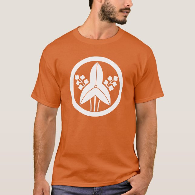 丸に立沢瀉 T-SHIRT (Framsida)