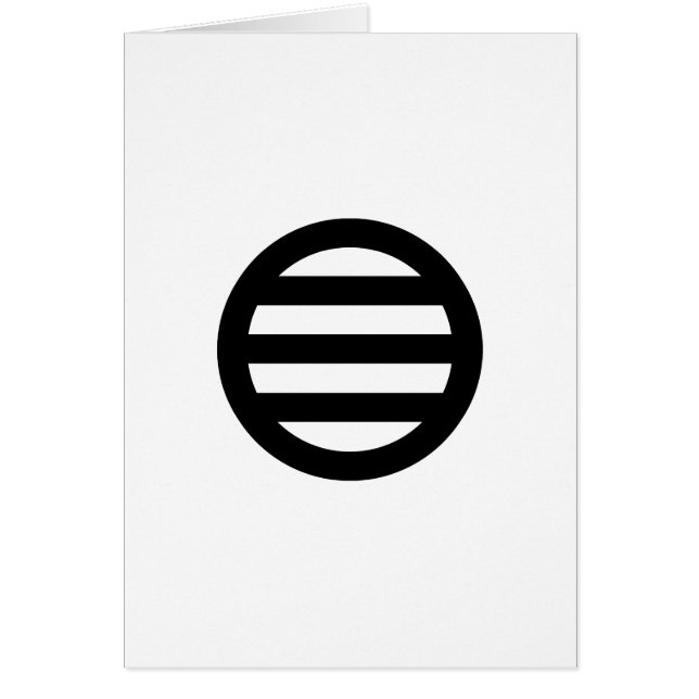 丸 に 三 つ 引 き HÄLSNINGSKORT (Framsidan)