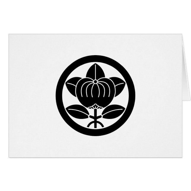 丸 に 三 本 足 橘 HÄLSNINGSKORT (Framsidan Horizontal)