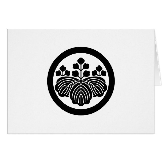 丸 に 五 三 桐 HÄLSNINGSKORT (Framsidan Horizontal)