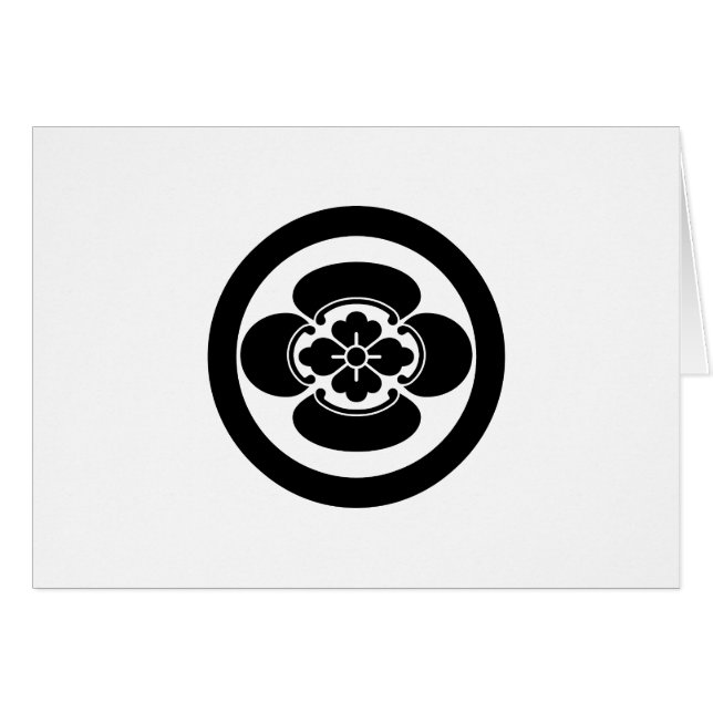 丸 に 木 瓜 HÄLSNINGSKORT (Framsidan Horizontal)