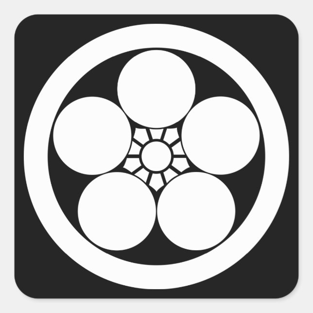 丸 に 梅 鉢 FYRKANTIGT KLISTERMÄRKE (Framsida)