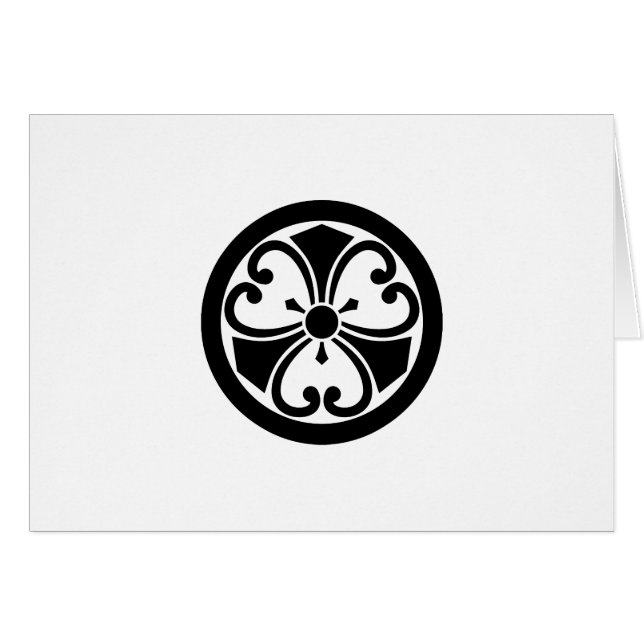 丸 に 蔓 剣 酢 漿 草 HÄLSNINGSKORT (Framsidan Horizontal)