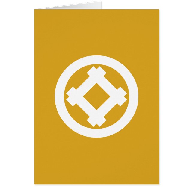 丸 に 隅 た て 井 筒 HÄLSNINGSKORT (Framsidan)