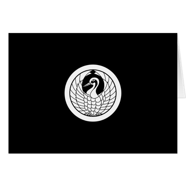 丸 に 鶴 の 丸 HÄLSNINGSKORT (Framsidan Horizontal)