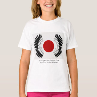 丹頂旗 子供用 Tシャツ(Red-Crowned Flag Print  T-Shirt） T Shirt