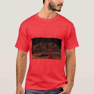 九 龍 寨 (Kowloon Walled City) på natten- T-Sh T Shirt