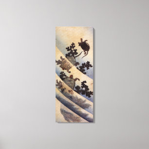 亀, 北 斎 Turtles, Hokusai, Ukiyo-e Canvastryck