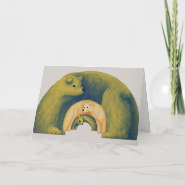 二つ折りカード 森の動物のアーチ Card -Forest Animal Arch- Inbjudan (Framsida)