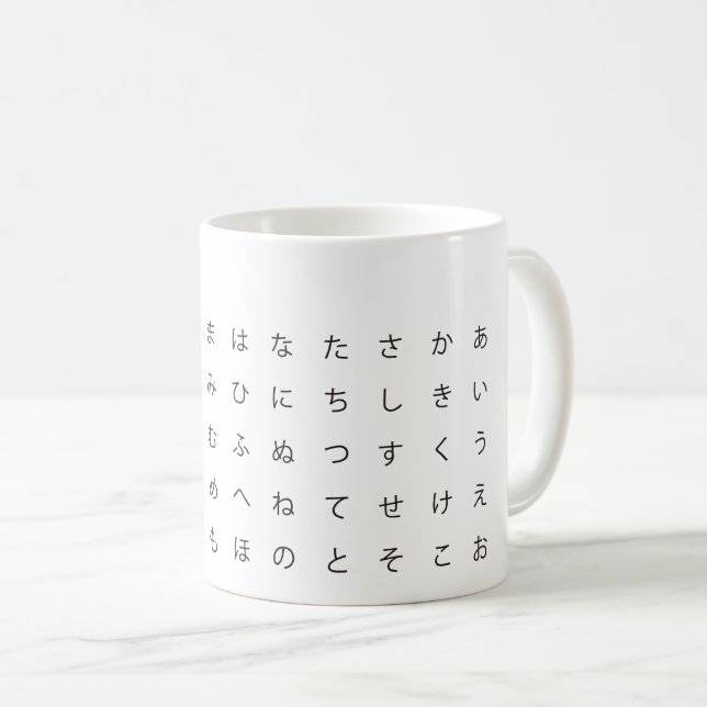 五十音（ひらがな） KAFFEMUGG (Framsida höger)