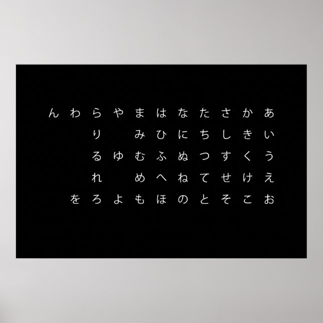 五十音（ひらがな） POSTER (Framsidan)