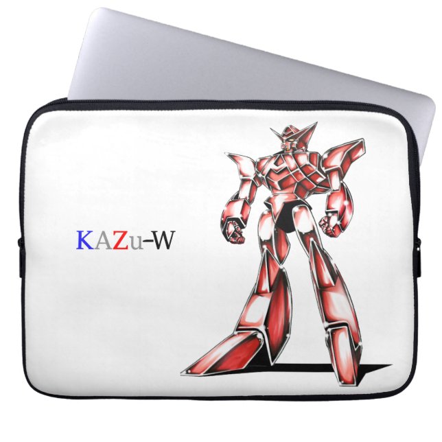 作品番号00016　「エース　ロボ　(Ace　Robot)」 Laptop Fodral (Framsidan)