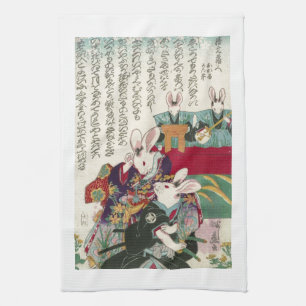 兎の歌舞伎役者 芳藤skådespelarear av kanin, Yoshifuji, Kökshandduk